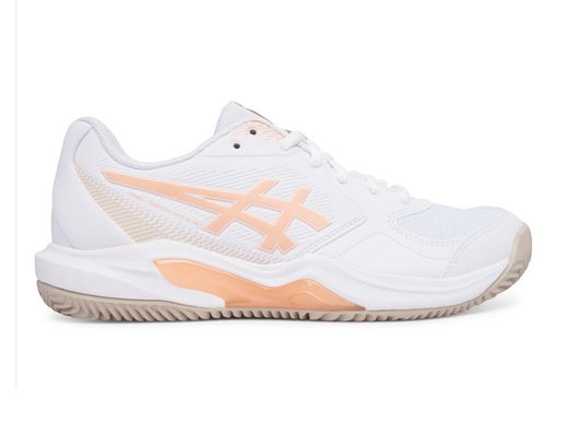 Asics Tennisschuhe Gel Dedicate 9 Clay/Sandplatz weiss/orange Damen