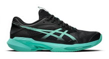 Asics Tennis Shoes Solution Speed FF 4 Clay/Sand Court/Lightweight Black/Green Men's