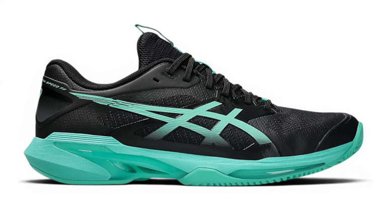 Asics Tennisschuhe Solution Speed FF 4 Clay/Sandplatz/Leichtigkeit schwarz/grün Herren