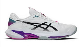 Buty tenisowe Asics Solution Speed FF 4 Clay/Sandplatz/Leichtigkeit białe/fioletowe męskie