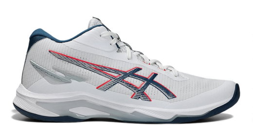 Asics Volleyball-Hallenschuhe Netburner Ballistic FF MT 4 (mittelhoch) weiss/makoblue Herren