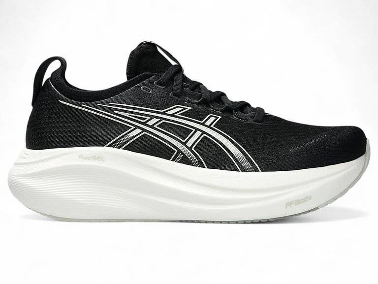 Asics Laufschuhe Gel Nimbus 27 (Dämpfung) schwarz/weiss Damen