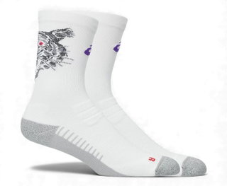 Asics Laufsocke Performance Run Crew (schnelltrocknend) weiss/grau - 1 Paar