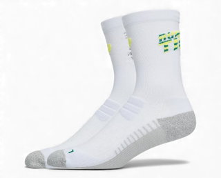 Asics Laufsocke Performance Run Crew (schnelltrocknend) weiss/grau/limone - 1 Paar