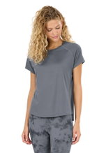 Athlecia Sport-/Freizeitshirt Yoga Gaina S/S Tee (angenehmes Tragegefühl) grau Damen