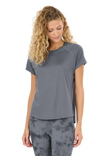 Athlecia Sports/Recreation Shirt Yoga Gaina S/S Tee (comfortable wearing experience) grey ladies