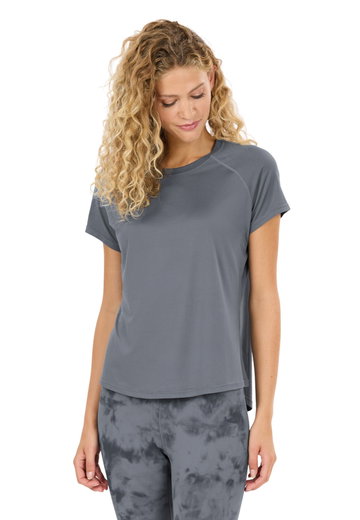Athlecia Sport-/Freizeitshirt Yoga Gaina S/S Tee (angenehmes Tragegefühl) grau Damen