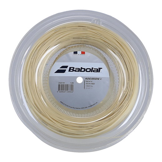 Babolat Tennissaite Addixion+ (Touch+Armschonng) natur 200m Rolle