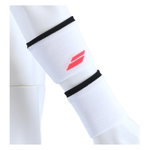 Babolat Schweissband Jumbo Logo Handgelenk weiss/schwarz/rot - 2 Stück