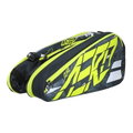Babolat Tennis-Racketbag Pure Aero (Schlägertasche, 2 Hauptfächer) grau/gelb/weiss 6er
