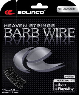 Solinco Tennissaite Barb Wire (Spin+Haltbarkeit) schwarz 12m Set