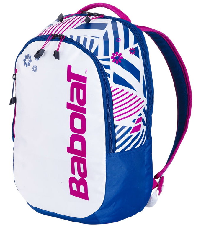 Babolat Kinder-Rucksack 3rd Generation (Schlägerfach, Hauptfach) weiss/blau/rosa 26x15x41cm