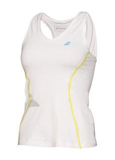 Babolat Tennis-Tank Match Core Crop #16 weiss Damen