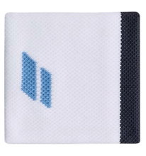 Babolat Sweatband Logo Wrist White/Blue - 2 Pieces