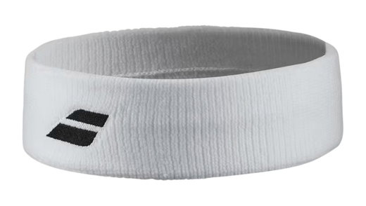 Opaska na głowę Babolat z logo biała - 1 sztuka