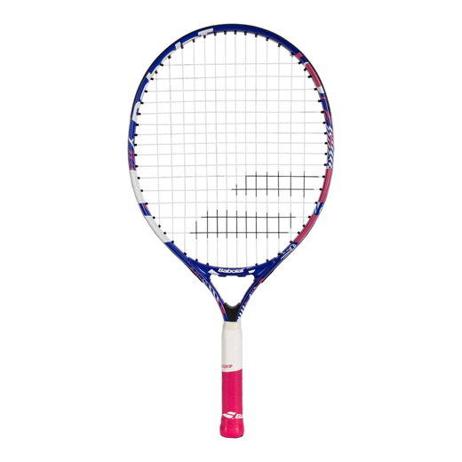 Babolat Kinder-Tennisschläger B Fly 21in (4-7 Jahre) blau/rosa/weiss - besaitet -