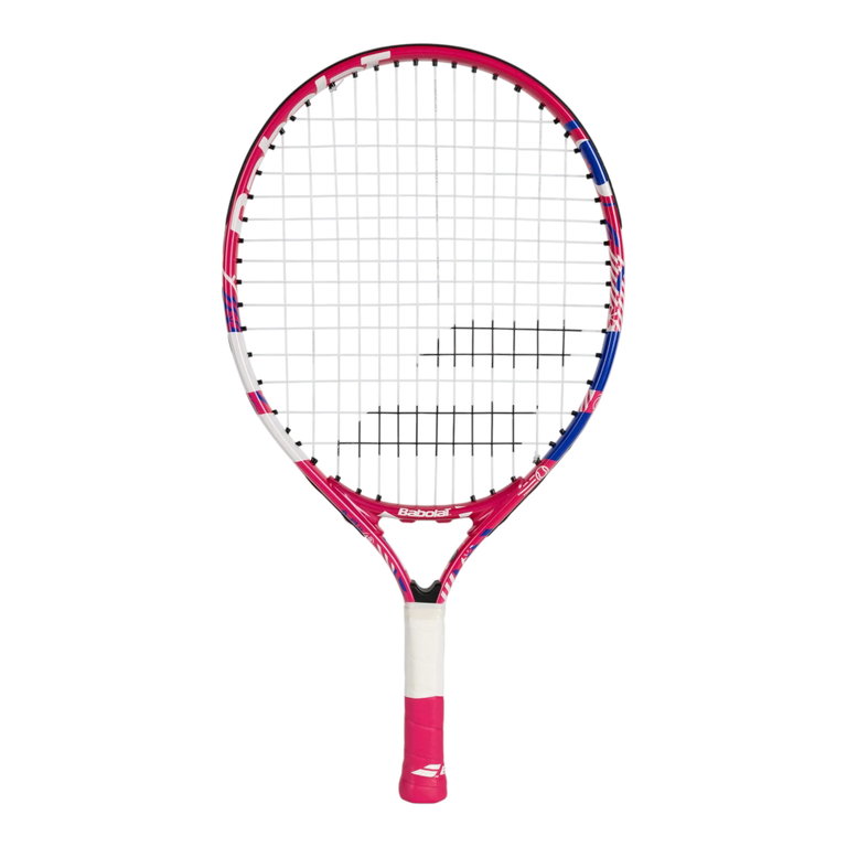 Babolat Kinder-Tennisschläger B Fly 19in (2-4 Jahre) rosa/blau/weiss - besaitet -