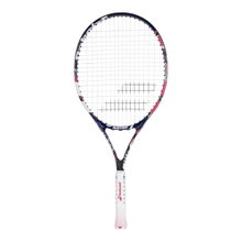 Babolat Kinder-Tennisschläger B Fly 25in (9-12 Jahre) dunkelblau/rosa - besaitet -