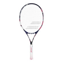 Babolat Kinder-Tennisschläger B Fly 25in (9-12 Jahre) dunkelblau/rosa - besaitet -
