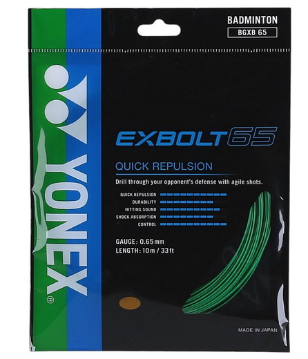 Naciąg z żyłki do badmintona Yonex Exbolt 65 zielony