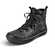 Bär Stiefelette Paulina (Barfschuhe, Kalbnappaleder) schwarz Damen