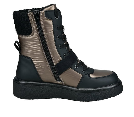 Bagatt Winterstiefel Catania mit seitlichen Reissverschluss schwarz/taupe Damen