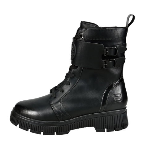 Bugatti Stiefel Robin (Schnürstiefel mit seitlichen Reissverschluss) schwarz Damen