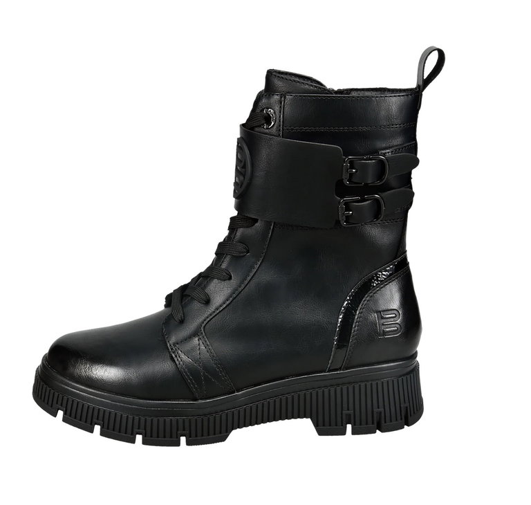 Bugatti Stiefel Robin (Schnürstiefel mit seitlichen Reissverschluss) schwarz Damen