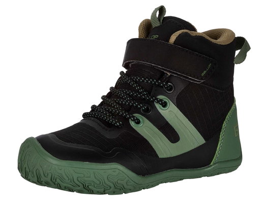 Ballop Barfussschuhe Sneaker Kuluba Waterproof (flexible Sohle, wasserabweisend) schwarz/grün Kinder