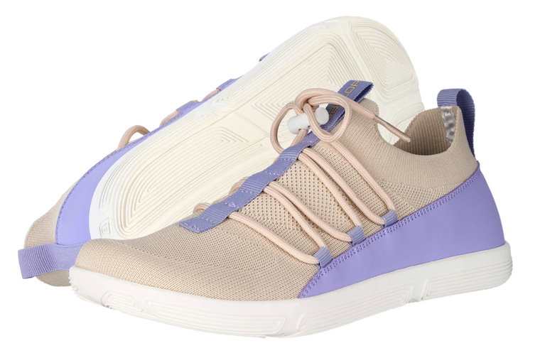 Ballop Barfussschuhe Sneaker Tilava (leicht, atmungsaktiv) beige/violett