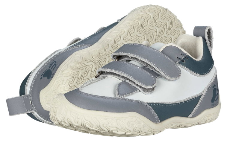 Ballop Barfussschuhe Sneaker Tenui (flexible Sohle, Klettverschluss) grau Kinder