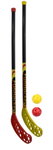 Bandito Funhockey (Floorball) Schläger-Set (2x Schläger, 2x Bälle)