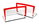 Bandito Funhockey Tor-Set Quadro mit Tragetasche - 75x45x45cm