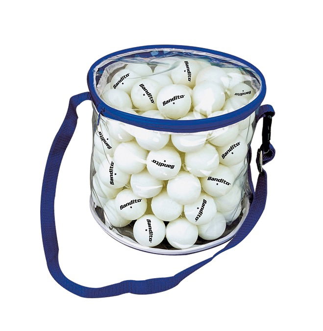 Bandito Tischtennisballe Box (inkl. Tragetasche) - weiss - 100 Bälle