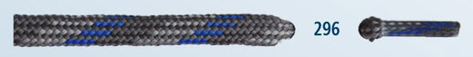Barth Schnürsenkel Bergsport halbrund grau/royal 150cm