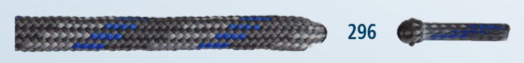 Barth Shoelaces Mountain Sports half-round grey/royal 120cm