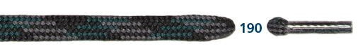 Barth Schnürsenkel Bergsport halbrund dunkelgrün/schwarz/grau 150cm