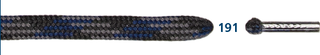 Barth Schnürsenkel Bergsport halbrund grau/schwarz/royal 120cm