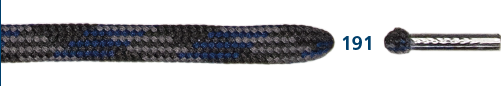 Barth Shoelaces Mountain Sports half-round grey/black/royal 120cm
