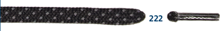 Barth Schnürsenkel Bergsport halbrund schwarz/grau 180cm