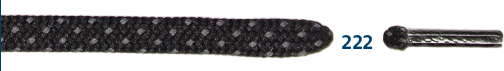 Barth Schnürsenkel Bergsport halbrund schwarz/grau 180cm