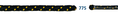 Barth Schnürsenkel Magic MTH rund schwarz/gelb 120cm
