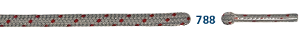 Barth Shoelaces Magic MTH round light grey/red 90cm