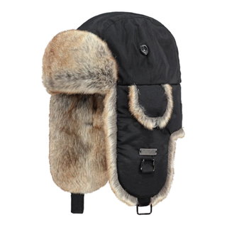 Barts Mütze (Beanie) Kamikaze (Bomberhut mit Kunstfell) schwarz - 1 Stück