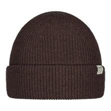 Bart's beanie (fine-knit hat with merino wool) dark brown - 1 piece