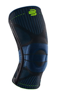 Bauerfeind knee brace (light compression, protects against overexertion) black/blue - 1 piece