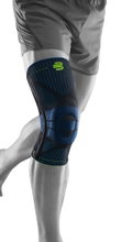 Bauerfeind knee brace (light compression, protects against overexertion) black/blue - 1 piece