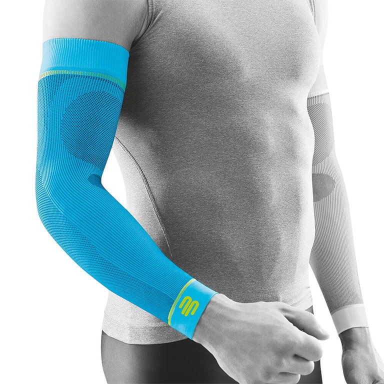 Bauerfeind Sports Compression Arm Sleeves Long (light, comfortable) river blue - 2 pieces
