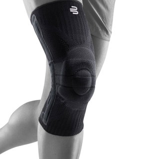 Bauerfeind Kniebandage (leichte Kompression, schützt vor Überlastung) schwarz/schwarz - 1 Stück