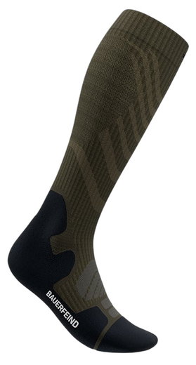 Bauerfeind Kompressionssocke Outdoor Merino Compression (gezielter Kompression) grün Herren - 1 Paar